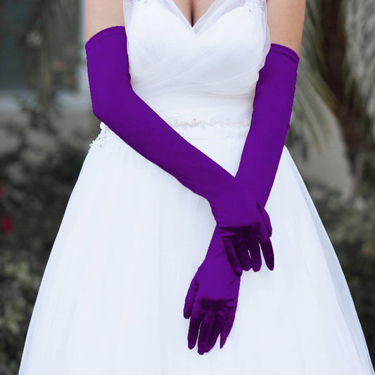 Satin Long Gloves